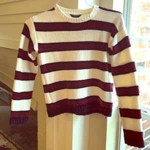 Forever 21 Girls size 14 cropped striped sweater